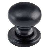Cupboard Knob Classic Matt Black D19xP20mm in Matt Black