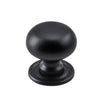 Cupboard Knob Classic Matt Black D25xP28mm in Matt Black