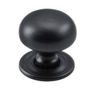 Cupboard Knob Classic Matt Black D32xP33mm in Matt Black