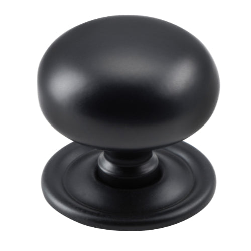 Cupboard Knob Classic Matt Black D38xP36mm in Matt Black