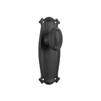 Door Knob Bungalow Latch Pair Matt Black H197xW68xP60mm in Matt Black