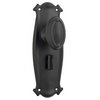 Door Knob Bungalow Privacy Pair Matt Black H197xW68xP60mm in Matt Black