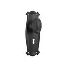 Door Knob Bungalow Lock Pair Matt Black H197xW68xP60mm in Matt Black