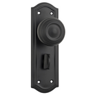Door Knob Kensington Privacy Pair Matt Black H175xP57xW58mm in Matt Black