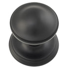 Centre Door Knob Round Matt Black P86mm Backplate 85mm in Matt Black