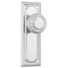 Door Knob Edwardian Latch Pair Chrome Plated H185xW60xP57mm in Chrome Plated