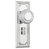 Door Knob Edwardian Privacy Pair Chrome Plated H185xW60xP57mm in Chrome Plated