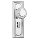 Door Knob Edwardian Privacy Pair Chrome Plated H185xW60xP57mm in Chrome Plated