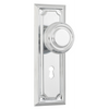 Door Knob Edwardian Lock Pair Chrome Plated H185xW60xP57mm in Chrome Plated