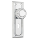 Door Knob Edwardian Lock Pair Chrome Plated H185xW60xP57mm in Chrome Plated