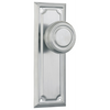 Door Knob Edwardian Latch Pair Satin Chrome H185xPW60xP57mm in Satin Chrome