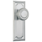 Door Knob Edwardian Latch Pair Satin Chrome H185xPW60xP57mm in Satin Chrome
