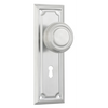 Door Knob Edwardian Lock Pair Satin Chrome H185xW60xP57mm in Satin Chrome