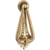 Door Knocker Edwardian Polished Brass H175xW70mm in Polished Brass