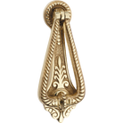 Door Knocker Edwardian Polished Brass H175xW70mm in Polished Brass