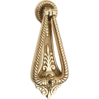 Door Knocker Edwardian Polished Brass H175xW70mm in Polished Brass
