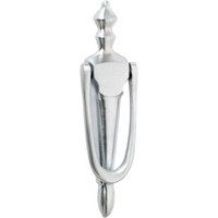 Door Knocker Victorian Satin Chrome H185xW45mm in Satin Chrome