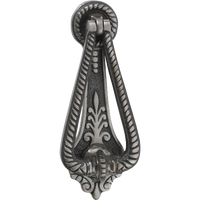 Door Knocker Edwardian Iron Polished Metal H175xW70mm in Polished Metal