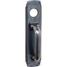 Pull Handle Knocker Art Deco Cylinder Hole Antique Copper H240xW60mm in Antique Copper