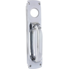 Pull Handle Knocker Art Deco Cylinder Hole Chrome Plated H240xW60mm in Chrome Plated