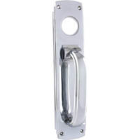 Pull Handle Knocker Art Deco Cylinder Hole Chrome Plated H240xW60mm in Chrome Plated