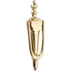 Door Knocker Victorian Unlacquered Polished Brass H185xW45mm in Unlacquered Polished Brass