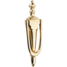 Door Knocker Victorian Unlacquered Polished Brass H185xW45mm in Unlacquered Polished Brass