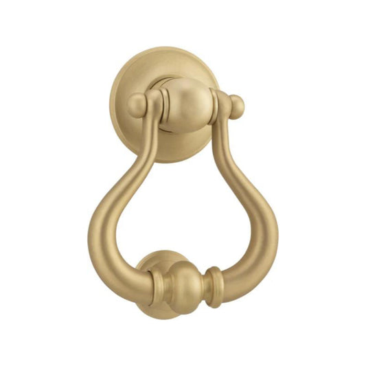 Door Knocker Sarlat Brushed Brass H137xW115xP60mm BP70mm in Brushed Brass