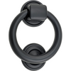 Door Knocker Ring Matt Black D100xP22mm BP52mm in Matt Black