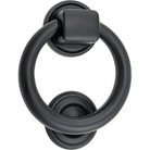 Door Knocker Ring Matt Black D100xP22mm BP52mm in Matt Black