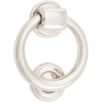 Door Knocker Ring Polished Nickel D100xP22mm BP52mm in Polished Nickel