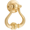 Door Knocker Sarlat Polished Brass H137xW115xP60mm BP70mm in Polished Brass