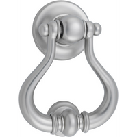 Door Knocker Sarlat Satin Nickel H137xW115xP60mm BP70mm in Satin Nickel