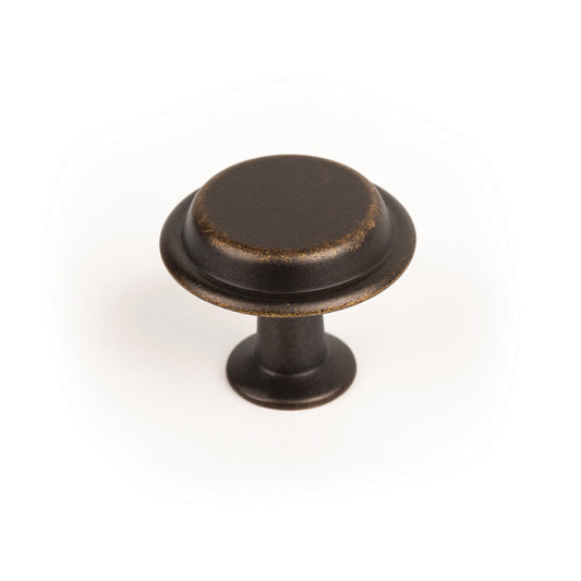 LAND 40MM KNOB ANTIQUE BRASS in Antique Brass