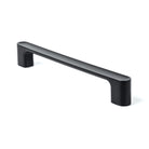 Momo LUV cabinet pull handle in matte black finish, modern metal hardware for kitchen or furniture cabinetry.