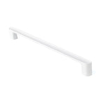 Momo LUV cabinet pull handle in white finish, featuring sleek modern design for kitchen or bathroom cabinetry.
