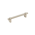 Momo Loreto cabinet pull handle in brown with sleek modern design, mounted on a cabinet door.