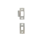 Momo tubular latch accessories set with screws, including latch plate and strike plate, for door hardware installation.