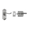 Screen Door Latch Right Hand External Satin Chrome H98xW36mm P40mm in Satin Chrome