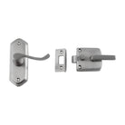 Screen Door Latch Right Hand External Satin Chrome H98xW36mm P40mm in Satin Chrome
