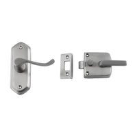 Screen Door Latch Right Hand External Satin Chrome H98xW36mm P40mm in Satin Chrome
