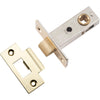 Tube Latch Split Cam 'T' Striker Polished Brass Backset 45mm in Polished Brass