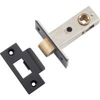 Tube Latch Split Cam 'T' Striker Matt Black Backset 45mm in Matt Black