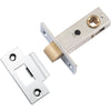 Tube Latch Split Cam 'T' Striker Polished Chrome Backset 45mm in Polished Chrome