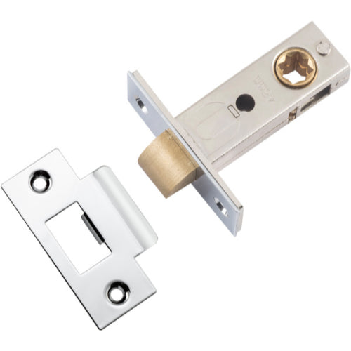 Tube Latch Split Cam 'T' Striker Polished Chrome Backset 45mm in Polished Chrome