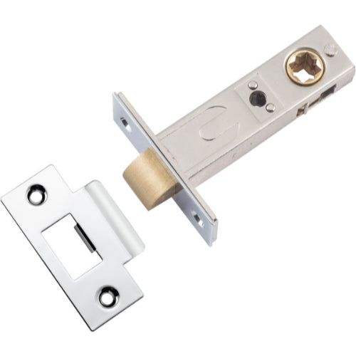 Tube Latch Split Cam 'T' Striker Polished Chrome Backset 60mm in Polished Chrome