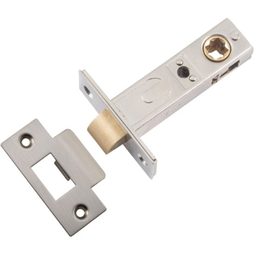 Tube Latch Split Cam 'T' Striker Satin Nickel Backset 60mm in Satin Nickel