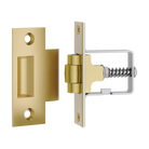 Tube Latch Roller with Face Plate & Striker Brushed Gold PVD in Brushed Gold