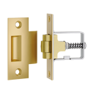 Tube Latch Roller with Face Plate & Striker Brushed Brass in Brushed Brass