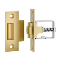 Tube Latch Roller with Face Plate & Striker Brushed Brass in Brushed Brass